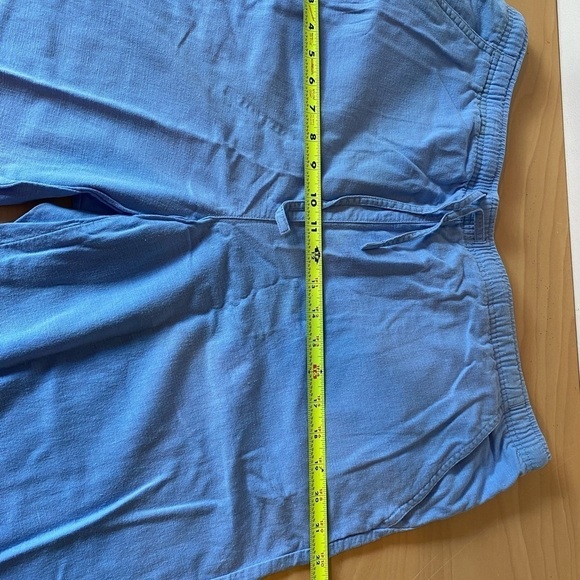 Erika Petites woman's Large Petite Linen pant trouser summer blue - Picture 10 of 10